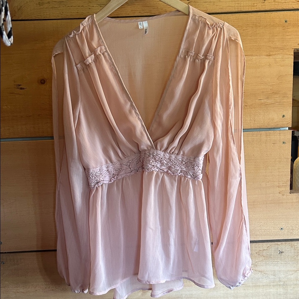 Studio Y Blush Sheer Top